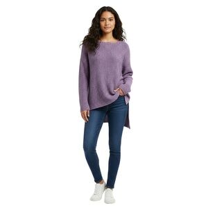 BCBG GENERATION Women’s XXS Pullover‎ Light Sweater Purple Textured Knit